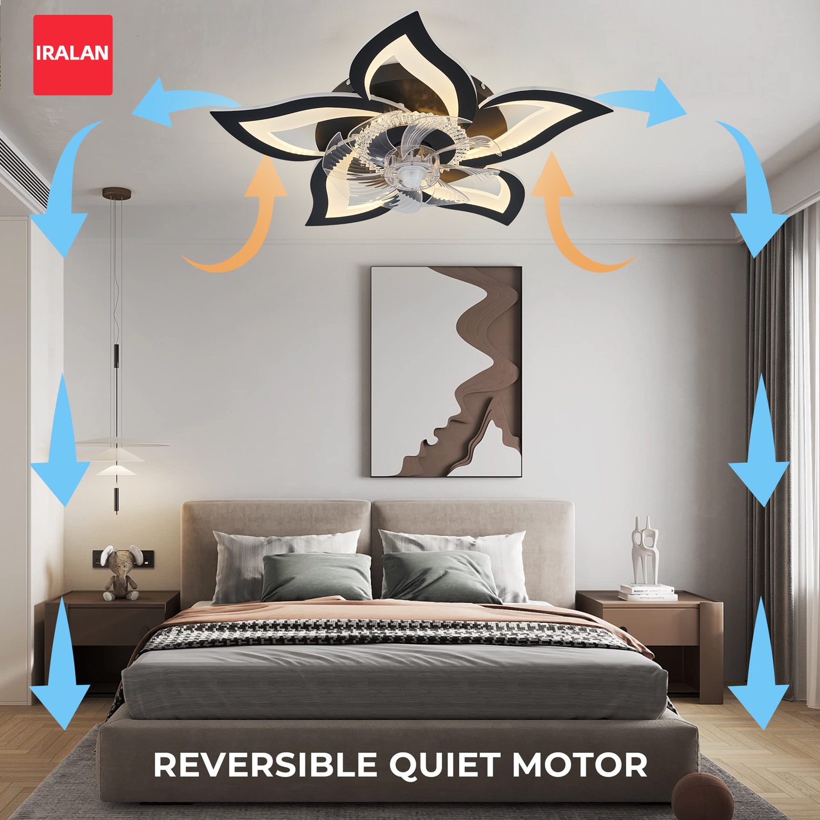 Smart Ceiling Fan - Ventilador de Techo LED Lotus con