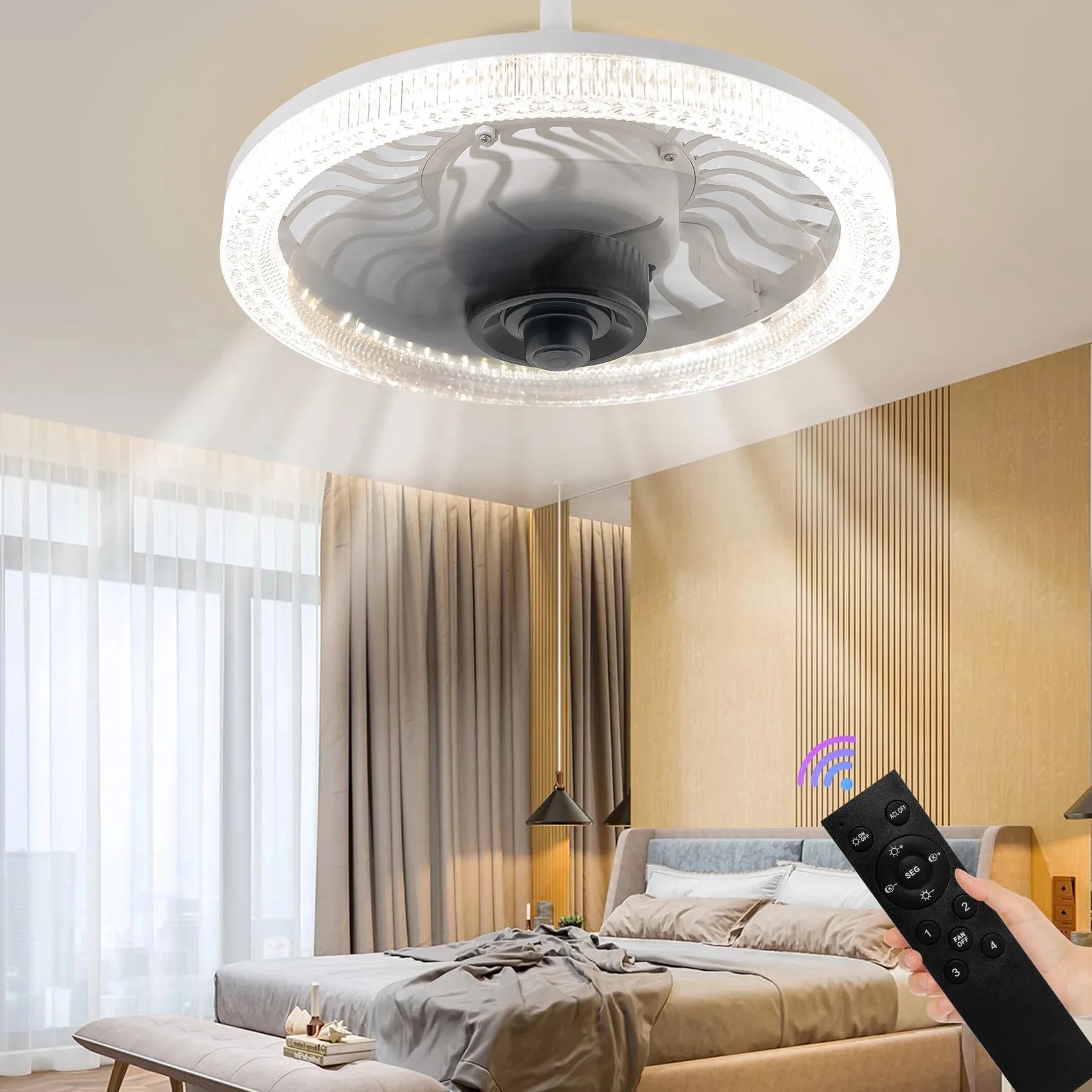 Smart Ceiling Fan - Luz LED inteligente para ventilador de