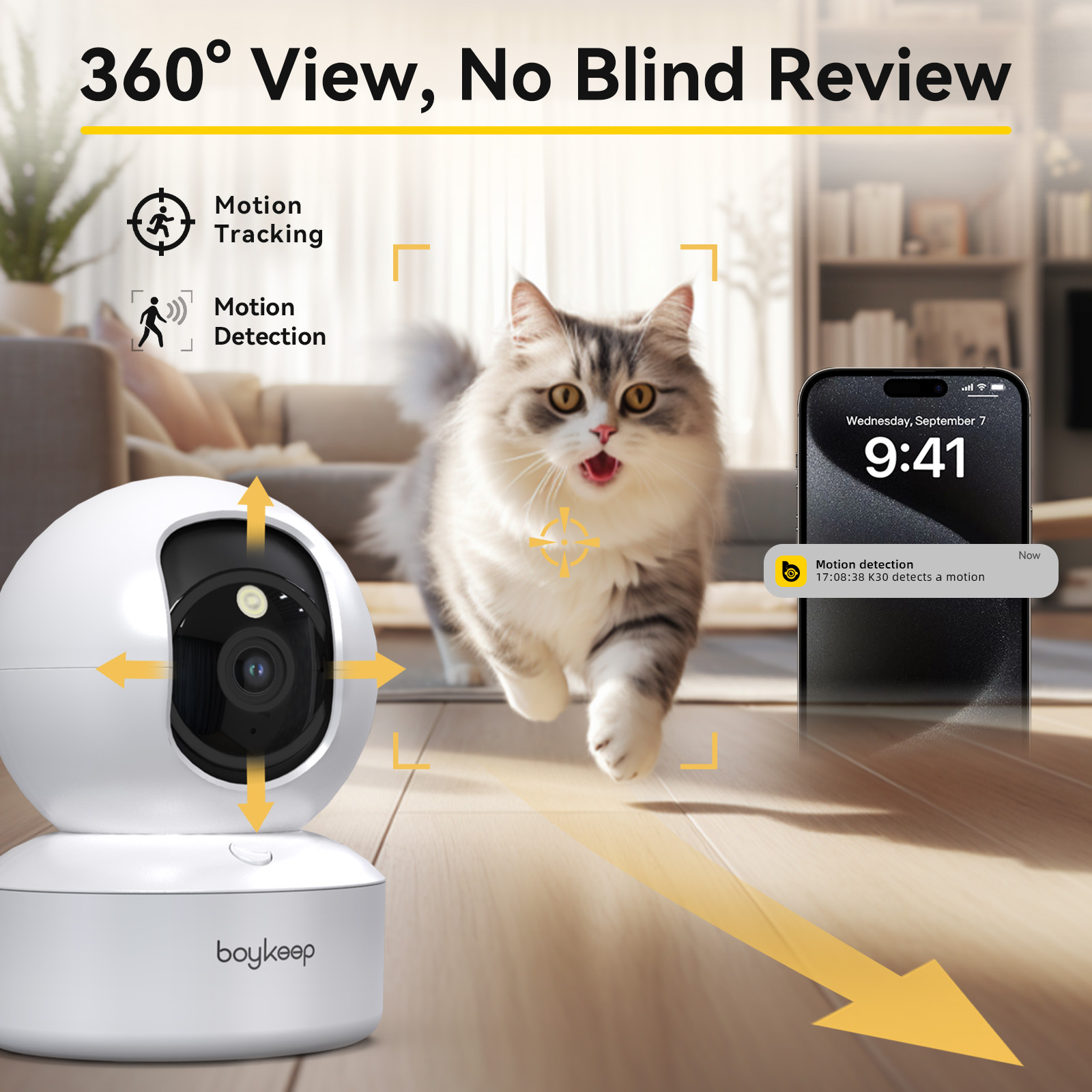 Smart Home Ezviz - Cámara para perros Boykeep 2K con