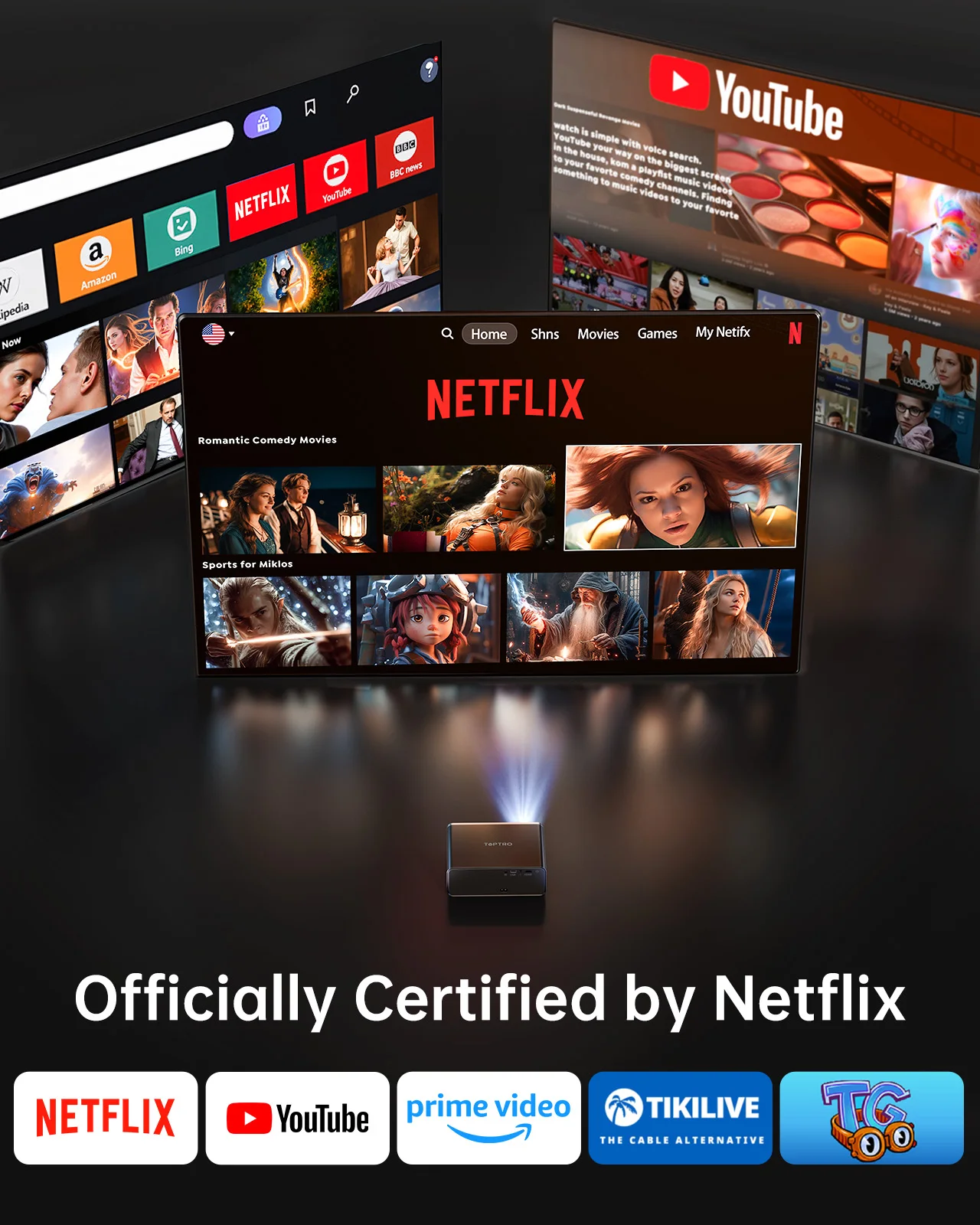 Proyector ApexTPTOPTRO 4K 1000 - Smart Home X10 reseña y precio