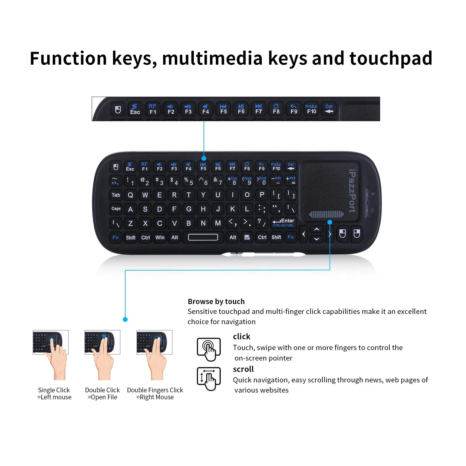 IPazzPort Mini teclado inalámb - Smart Home Raspberry Pi reseña y precio