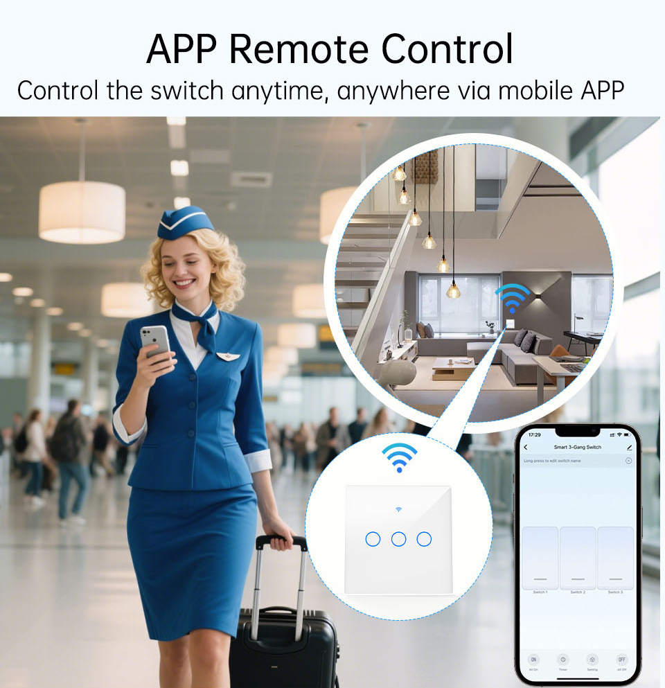 Interruptor de pared táctil Wi - Smart Home Full System reseña y precio