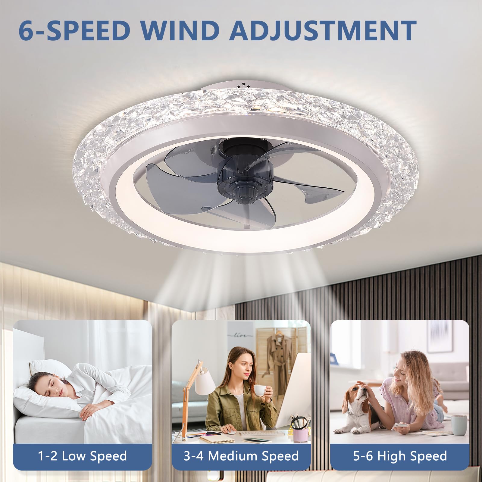 Lámpara de Techo LED Redonda I - Smart Ceiling Fan reseña y precio