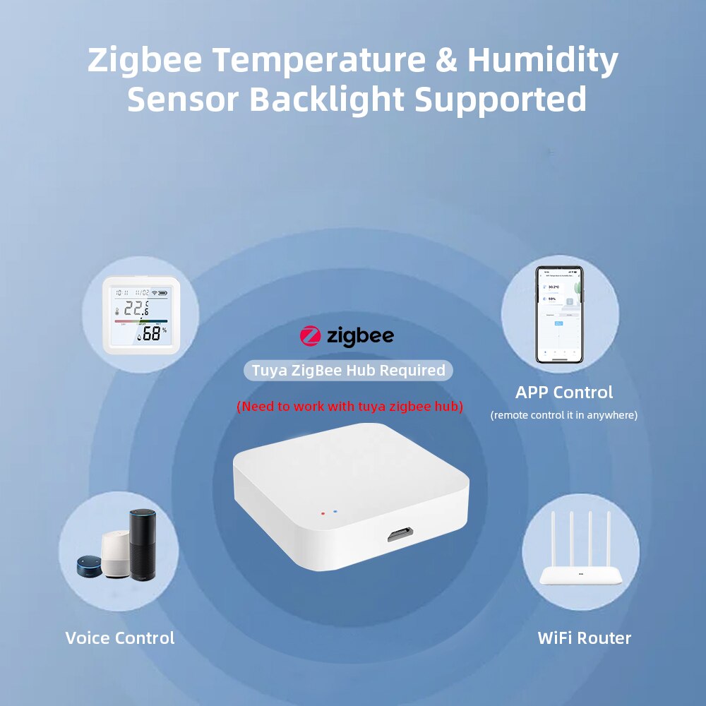 Tuya ZigBee Sensor de temperat - Smart Home Nest reseña y precio